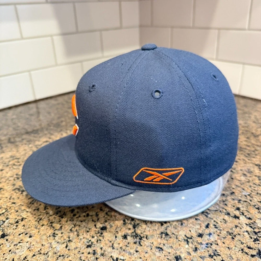 Chicago Bears Reebok On Field‎ Fitted Hat 7 1/4 Wool Navy NFL Cap GSH Authentic